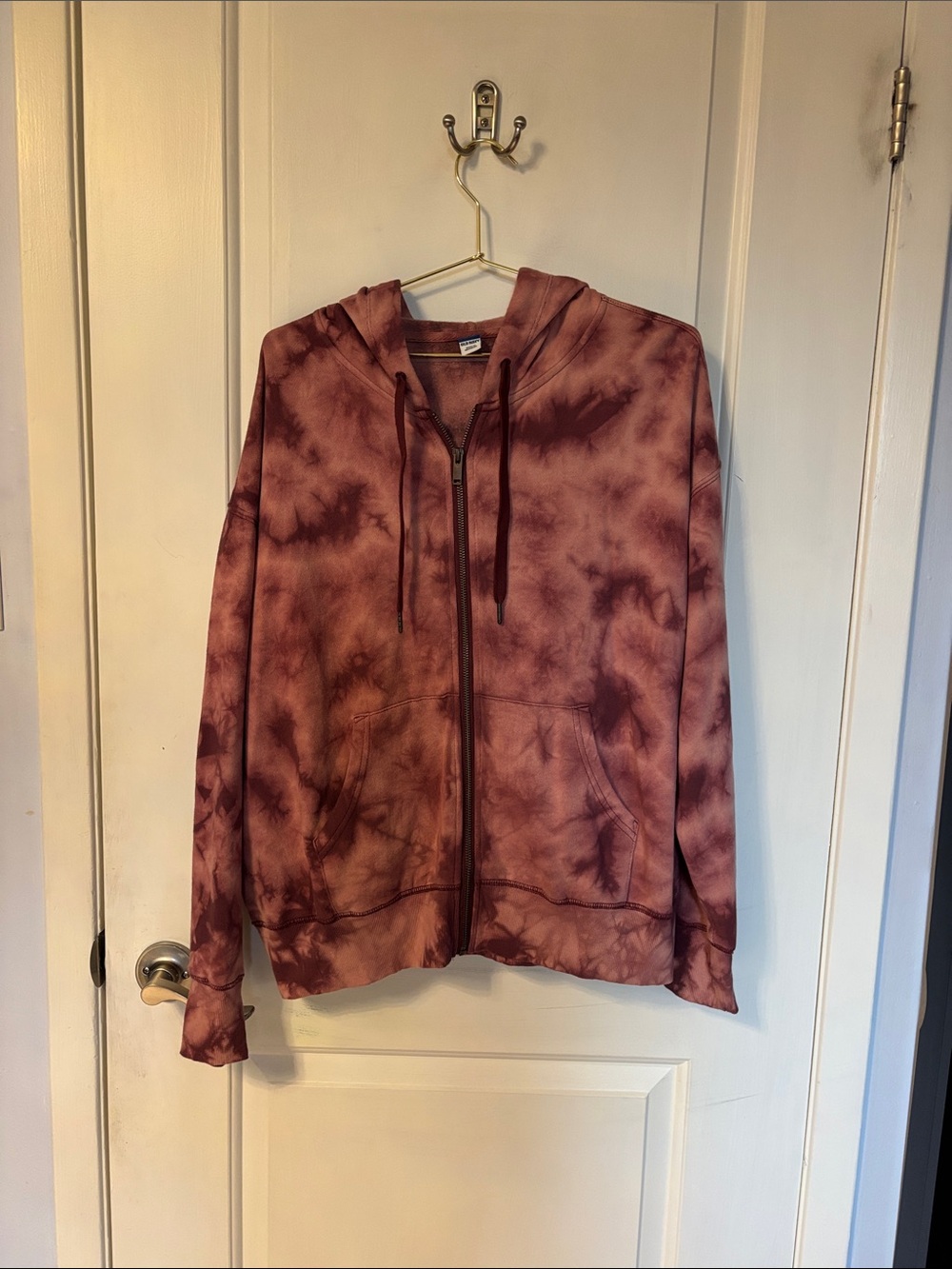 Old Navy Mauve Tie-Dye Zip Hoodie